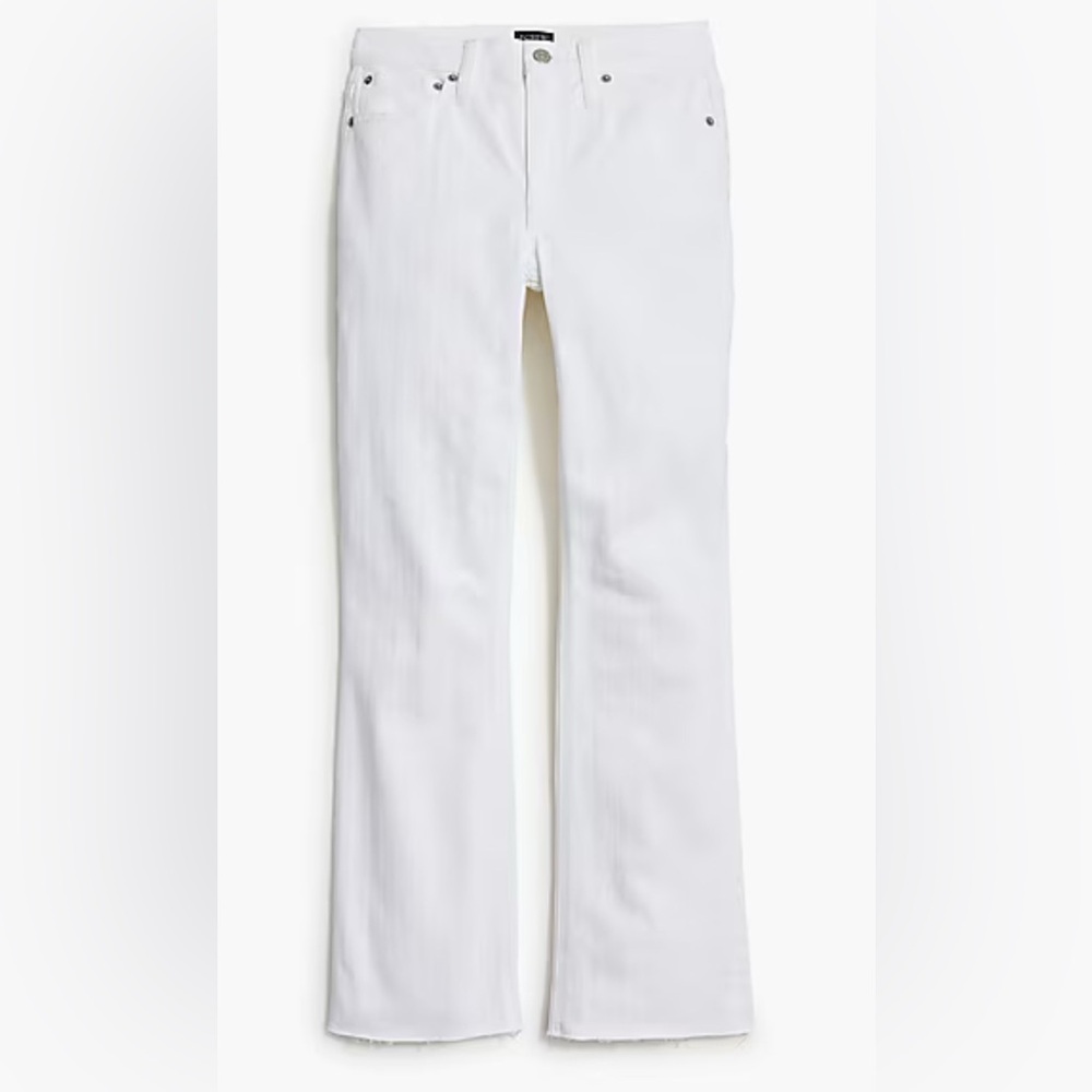 J. Crew Factory White Crop Flare Jeans